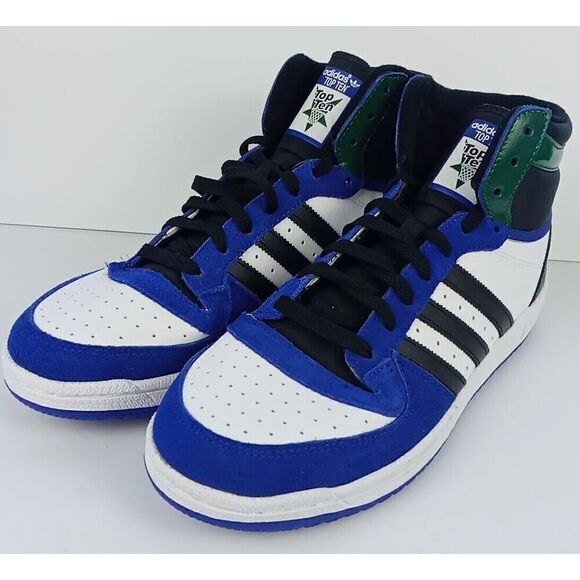 Adidas  Top Ten RB Men\'s Size 10.5  Leather Shoes FZ6199 Lucid Blue Black Green main image 11